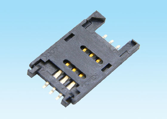 6 Pin Plastik-hohe Haltbarkeit des elektronisches Bauelement-SIM-Karten-Verbindungsstück-LCP